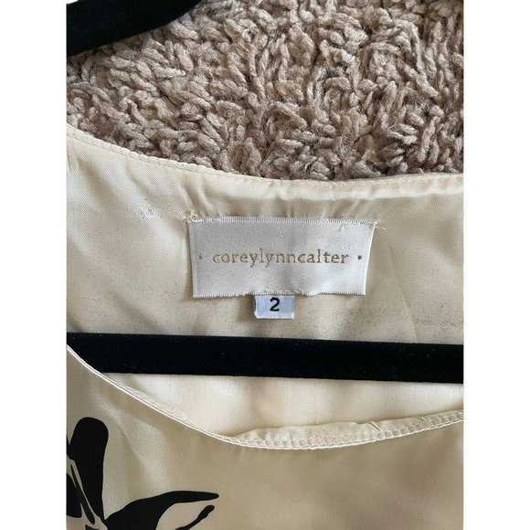 Nwt Coreylynncalter Cream Silk Giraffe Dress - Picture 3 of 6